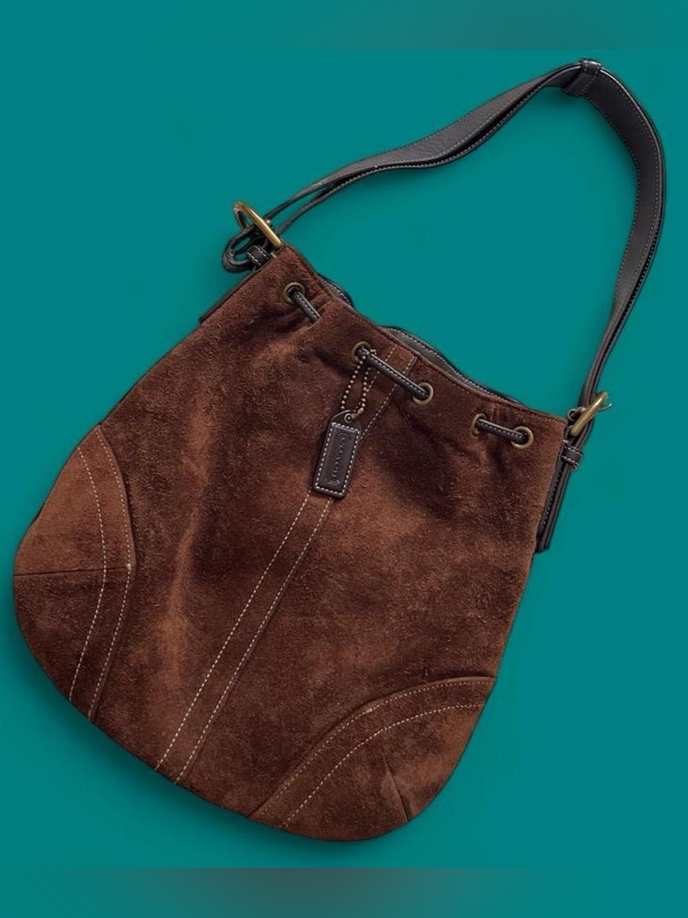 COACH • RARE 2004 Vintage Suede 4289 Berkeley Shoulder Bag